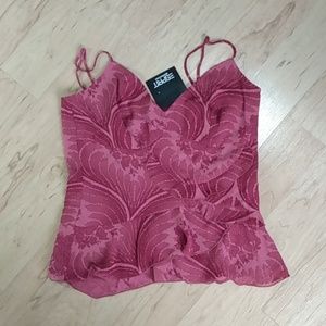 ESPRIT Collection Pleated Flower Cami Top Blouse XS